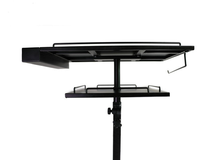 Work Station Black Postazione - Tavolo Doppio Ripiano Mobile