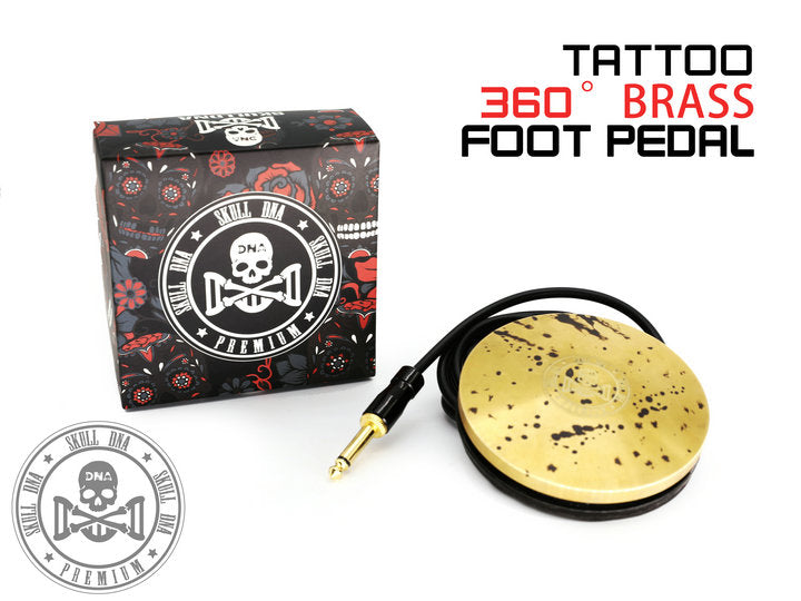 New Skull Dna Brass Tattoo Foot Pedal S