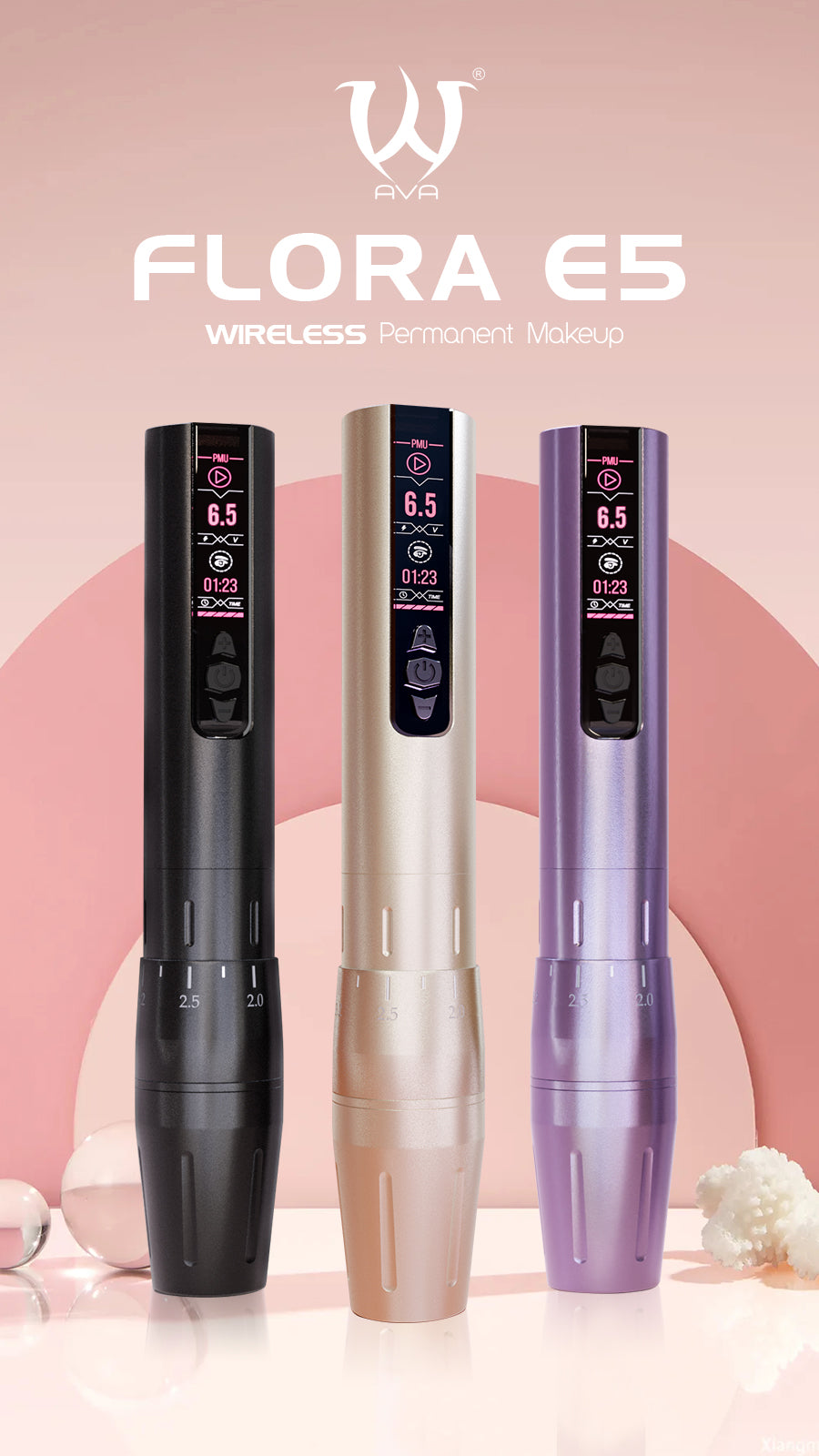 Ava E5 Pmu Wireless Pen Stroke Regolabile Purple x2 Batterie
