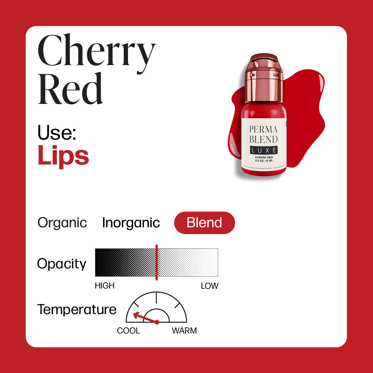 PMU Perma Blend Luxe - Cherry Red 15ml
