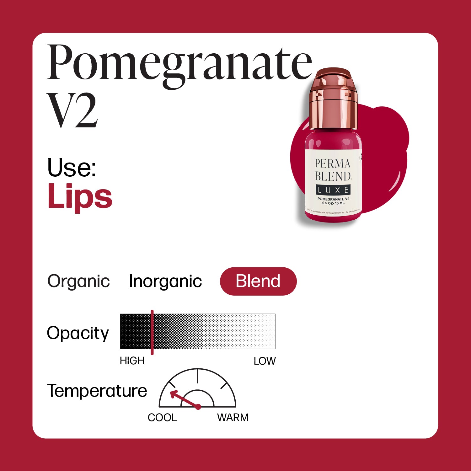 PMU Perma Blend Luxe - Pomegranate V2 15ml