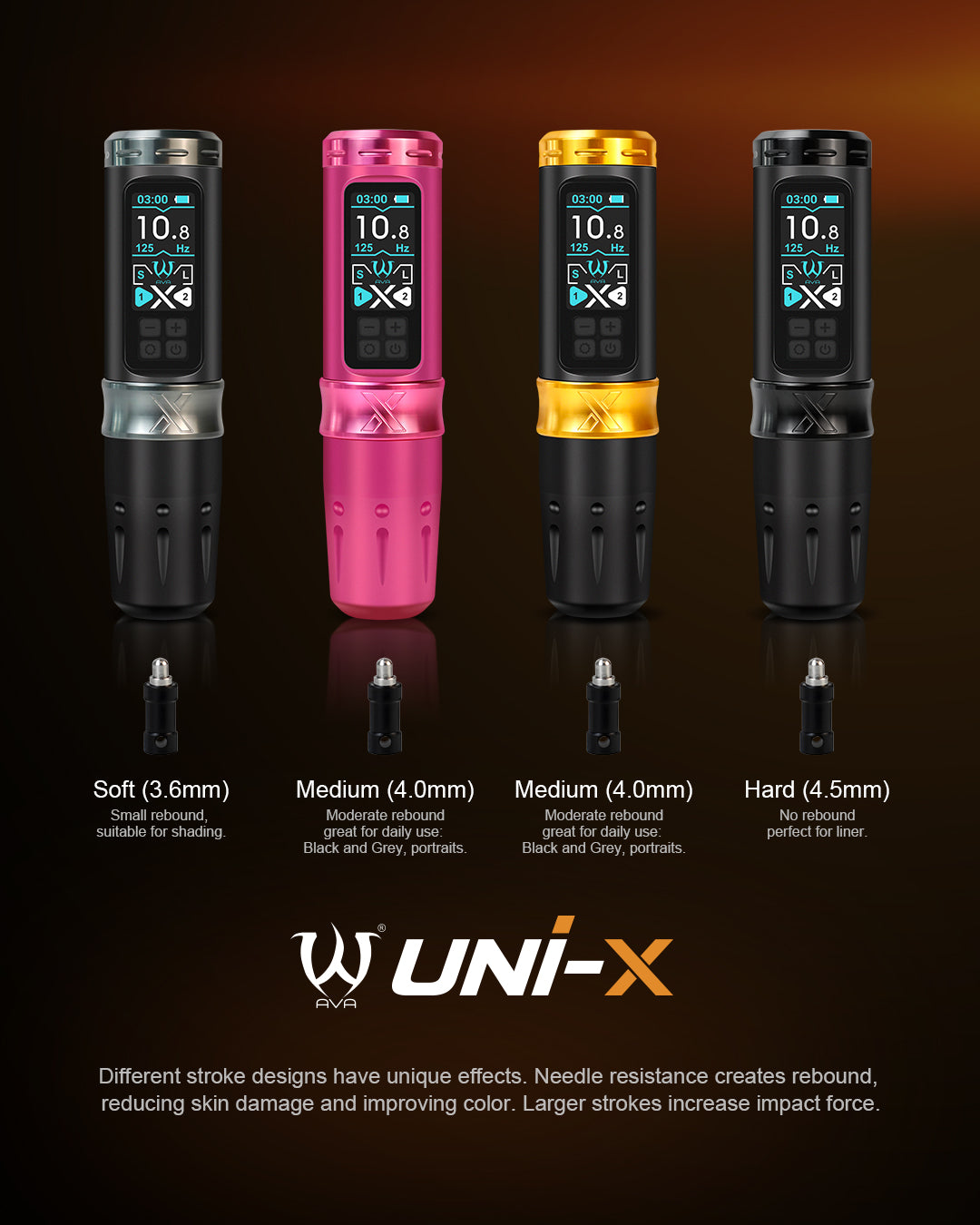 Ava Uni-X Wireless Pen Gold Stroke 4,0 mm x2 Batterie