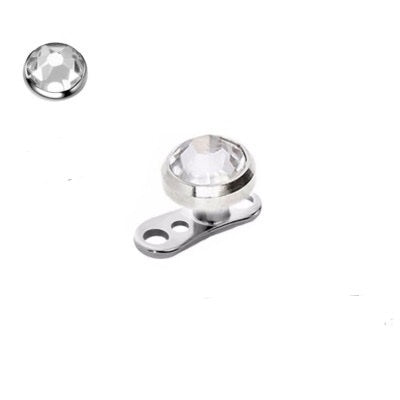 Dermal Anchor Sterile Con Disco Di Cristallo 1,6*2,0 Titanio  10 pz